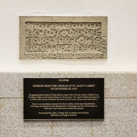 Inscription Leinster Window basilica