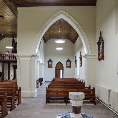  baptismal font and side aisle