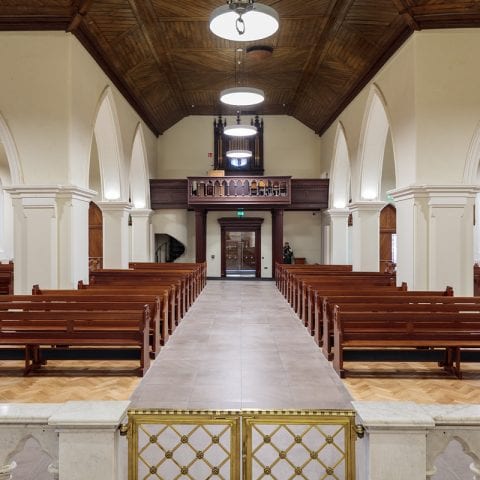  Central aisle and gallery Parish Church