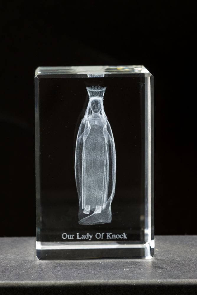 Our Lady Of Knock Crystal Glass Block Knock Shrine