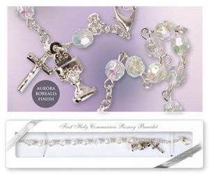 Communion Acrylic Rosary Bracelet