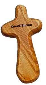 'Knock Shrine' Olive Wood Holding Cross