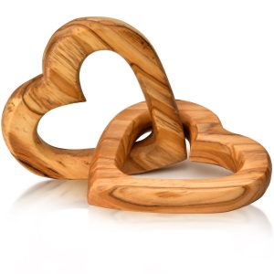 Olive Wood Connecting Hearts