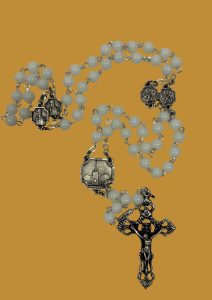 Ghirelli 5 mm White Rosary Beads With Knock Junction