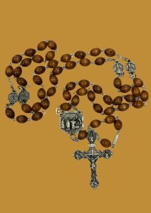 Ghirelli Large Wooden Rosary with 10mm Oval Bead