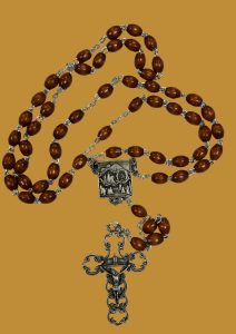Ghirelli Rosary Beads with 8mm Oval Wooden Bead