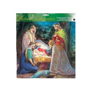 Religious Advent Calendar With Holy Family and Wise Men